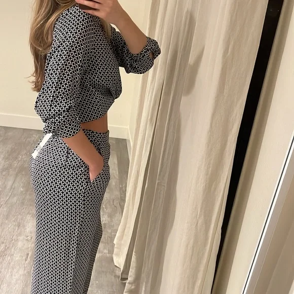 Zara Satin Pant and Shirt Pajama Set